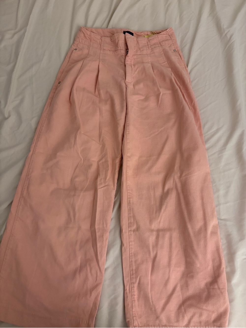 Maeve Wide-Leg Pink Salmon Pants